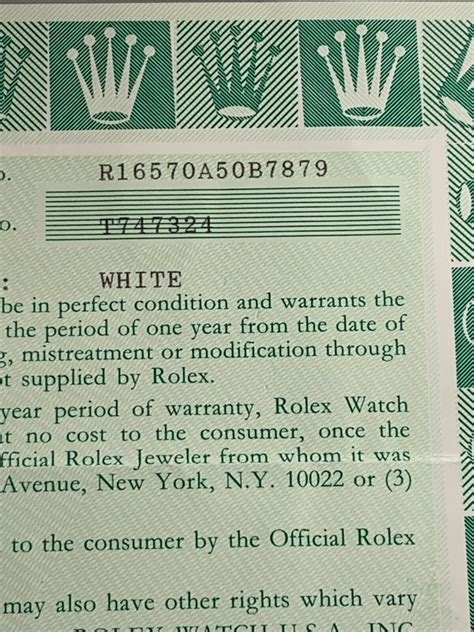 rolex watch warranty